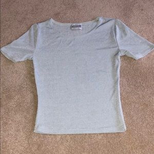Vintage baby blue fitted top